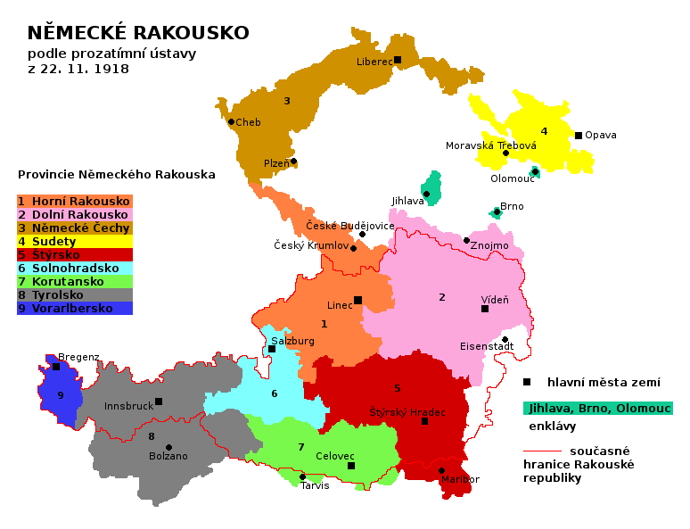 Požadavky na území Německého Rakouska