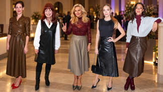 Slavné krásky v kůži: Decentní styling minišatů Ljuby Krbové i dráždivý krokodýl Andrey Verešové