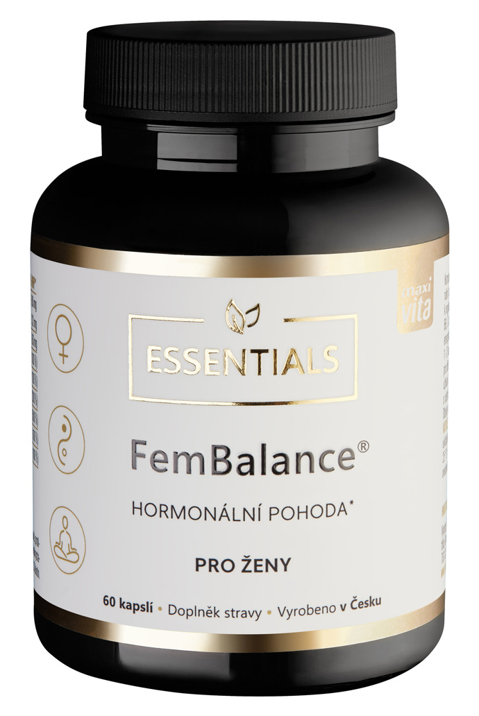 Ženská hormonální pohoda a psychická rovnováha, Maxi Vita Essentials FemBalance, 249 Kč, prodávají Nasevitaminy.cz Ženská hormonální pohoda a psychická rovnováha, Maxi Vita Essentials FemBalance, 249 Kč, prodávají Nasevitaminy.cz