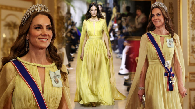 Kate Middleton zazářila v šatech z přehlídkového mola: Upravit si musela hanbatý výstřih i průsvitnou sukni