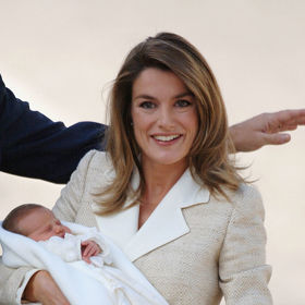 Princezna Letizia s novorozenou dcerou
