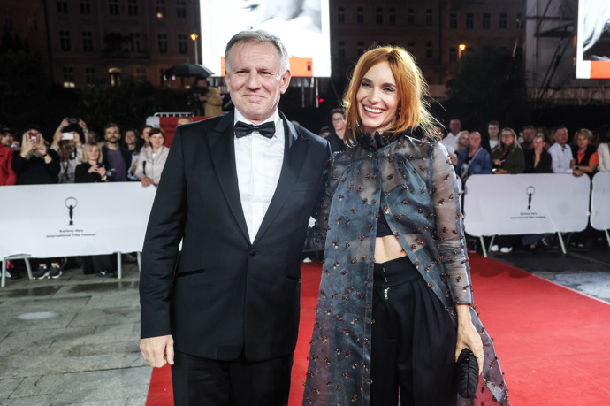 Martin Finger na festivalu v Karlových Varech s kolegyní Hanou Vagnerovou.