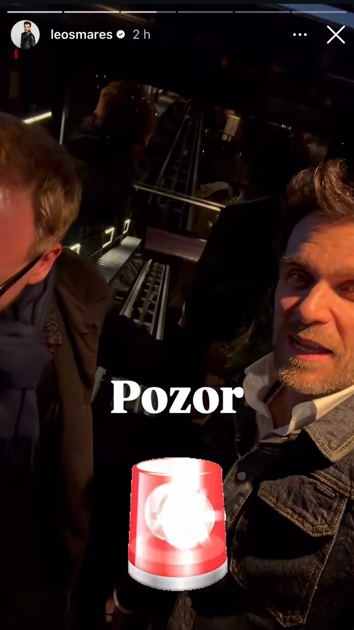 Leoš Mareš a Štěpán Kozub se svezli lanovkou.
