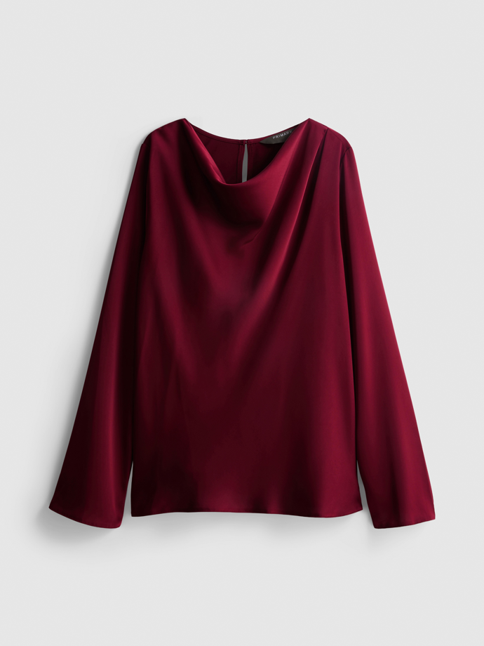 Saténová halenka s vodovým výstřihem, Primark, 365 Kč