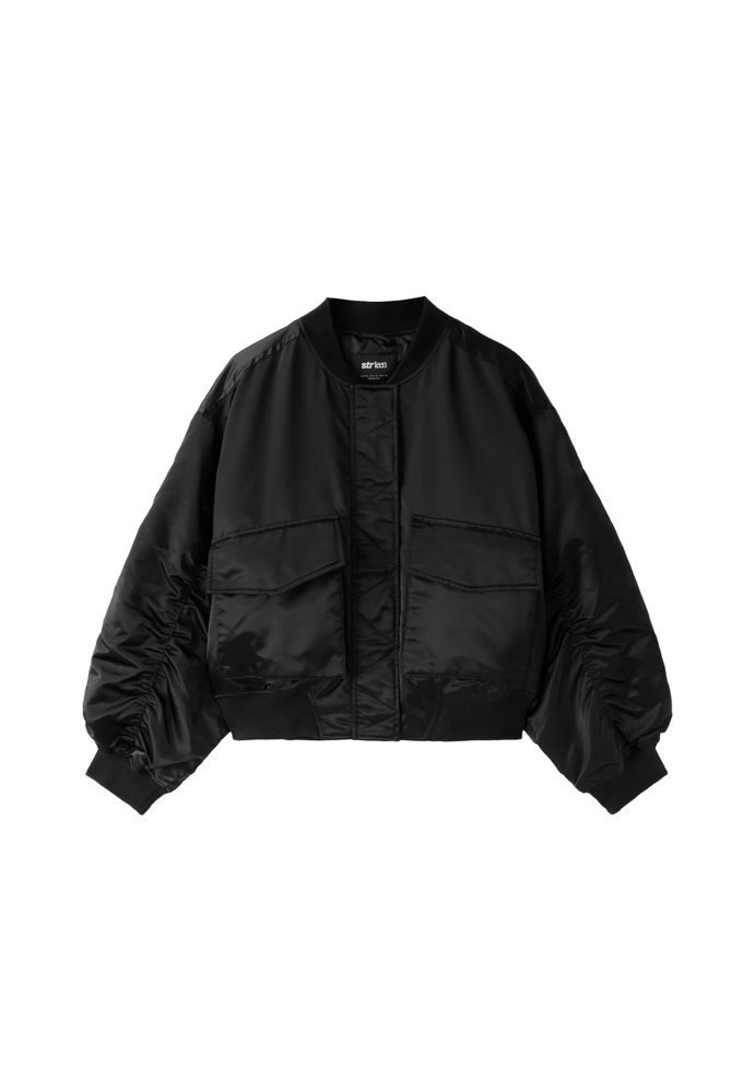 Saténová bunda bomber oversize, Stradivarius, 1299 Kč