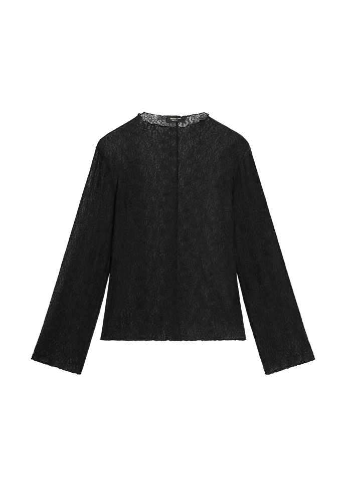 Krajkový poloprůhledný top, Massimo Dutti, 1 200 Kč