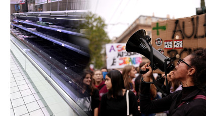 FOTO: Protesty v Itálii.