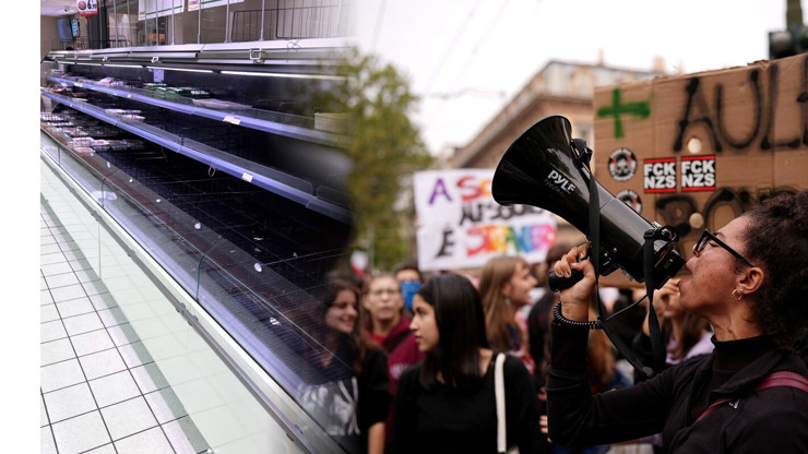 Protesty v Itálii.