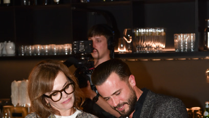 FOTO: Zpěvák Lipo a Marta Jandová během křtu kalendáře.