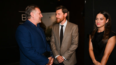 FOTO: Finger, Švehlík a Pecháček před promítáním filmu.