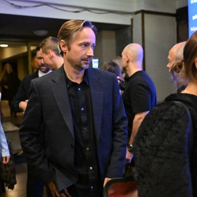 Jaroslav Plesl během premiéry filmu Kluci to vidí jinak než holky.