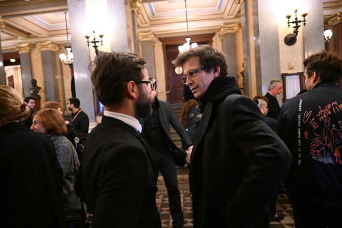 Igor Orozovič na pohřbu Jiřího Štěpničky.