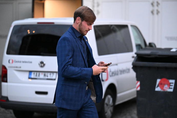 Dominik Vodička naopak dorazil sám. 