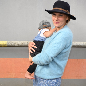 Šárka Krausová vzala sebou syna. 