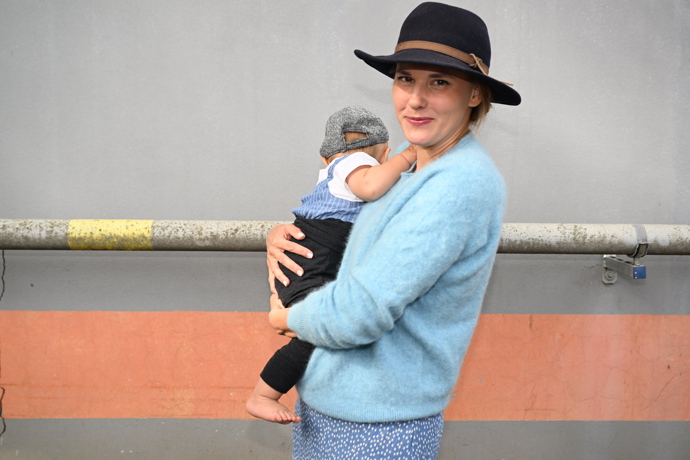 Šárka Krausová vzala sebou syna. 
