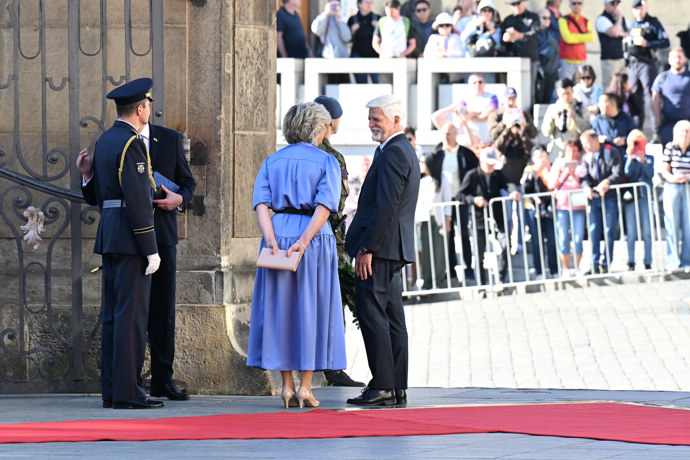 Prezident Petr Pavel byl během oficiální návštěvy ve velmi dobré náladě. 