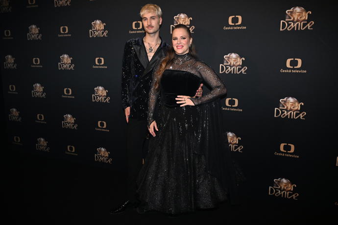 Petra Nesvačilová a Filip Hudlický zatančili nesoutěžní tanec.