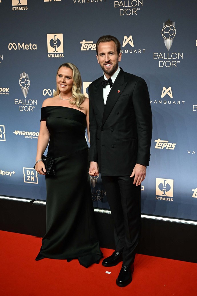 Harry Kane s manželkou na vyhlášení ankety Zlatý míč. 