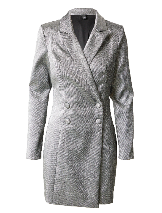Třpytivý blazer dress, River Island, 1091 Kč, prodává About You