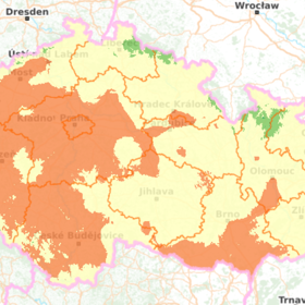 Houbová mapa k pondělí 5. října 2026.