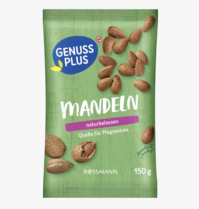 GENUSS PLUS Mandle nesolené, 59,90 Kč
GENUSS PLUS Mandle nesolené, 59,90 Kč