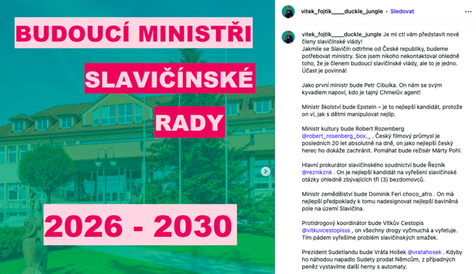 Kontroverzní seznam Fojtíkem navrhnutých ministrů. 