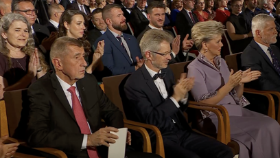 FOTO: Premiér Andrej Babiš po silném projevu prezidenta netleskal.