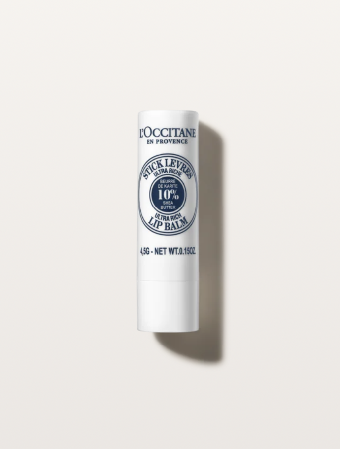 L’Occitane Výživný balzám na rty Bambucké máslo, 4,5 g, 270 Kč, prodává L’Occitane.