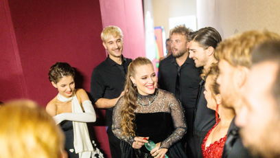 FOTO: Před samotným vstupem na taneční parket Petře Nesvačilové stále nezmizel úsměv z tváře.