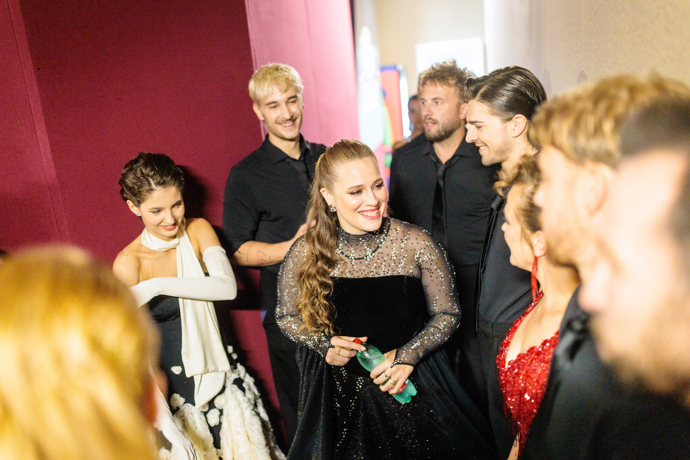 Před samotným vstupem na taneční parket Petře Nesvačilové stále nezmizel úsměv z tváře.