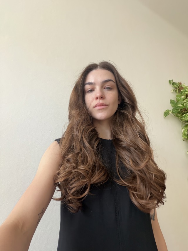 Heatless curls - before