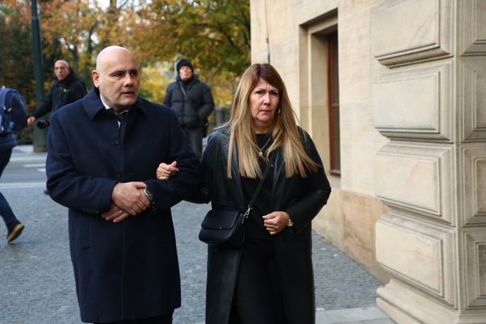 Pohřeb Jiřího Štěpničky v Národním divadle.