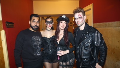 FOTO: Jack Hamid svůj outfit doplnil výrazným halloweenským make-upem.