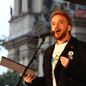 Mikuláš Minář ze spolku Milion chvilek pro demokracii. 