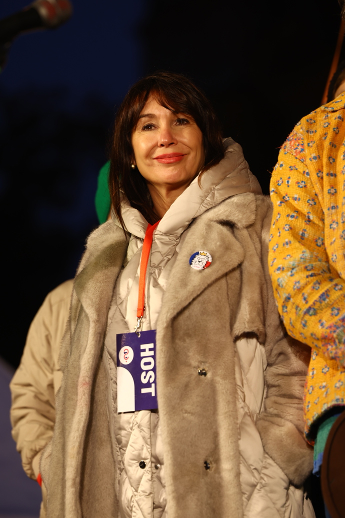 Herečka Nela Boudová také vystoupila na pódium. 