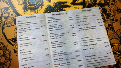 FOTO: Menu je v Pancho's opravdu rozsáhlé.
