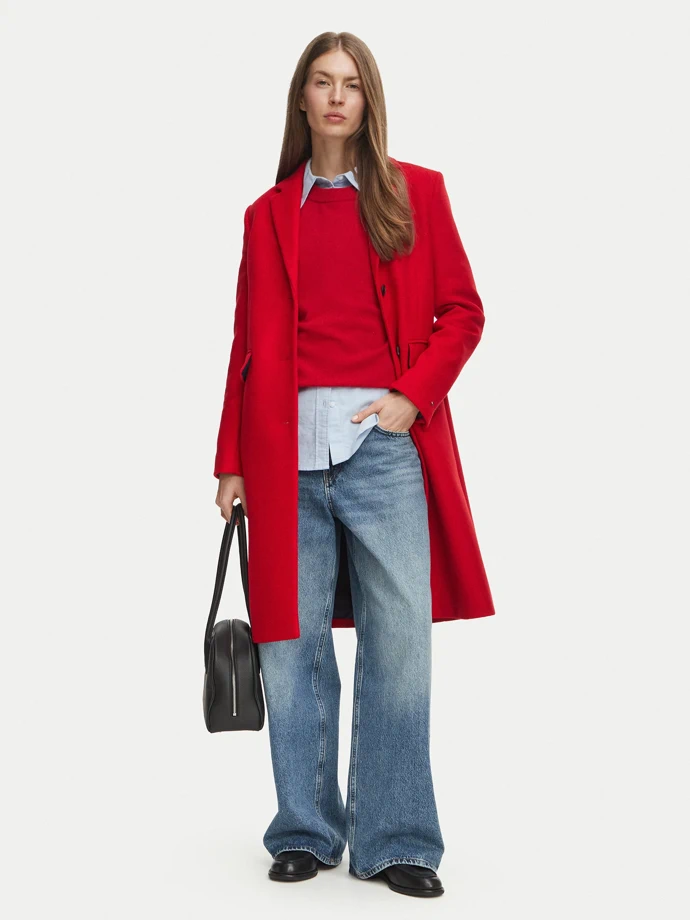 Vlněný kabát Tommy Hilfiger, 8 789 Kč, prodává Modivo Vlněný kabát Tommy Hilfiger, 8 789 Kč, prodává Modivo