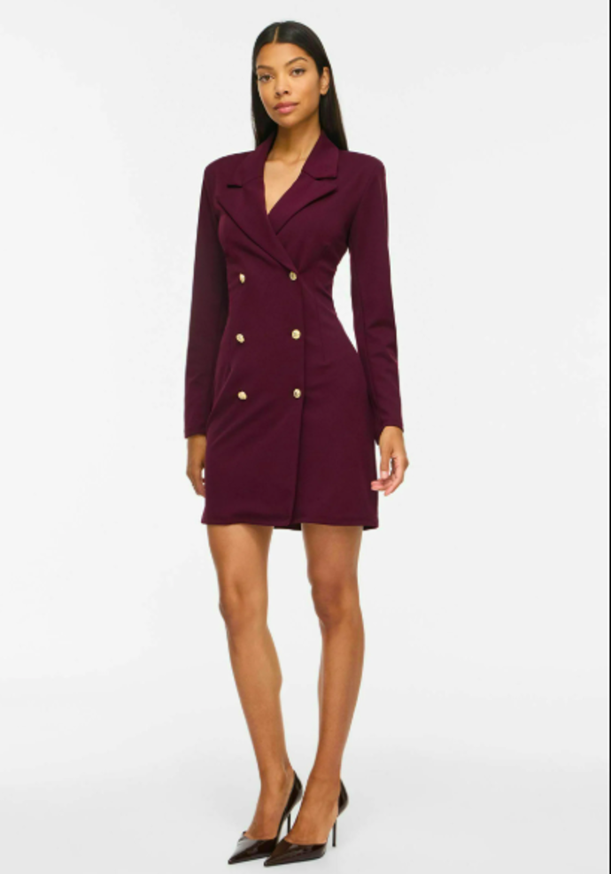 Dvouřadový blazer dress, Vila, 1713 Kč, prodává Zalando