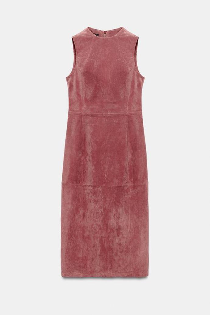 Kožené midi šaty, Zara, 2799 Kč