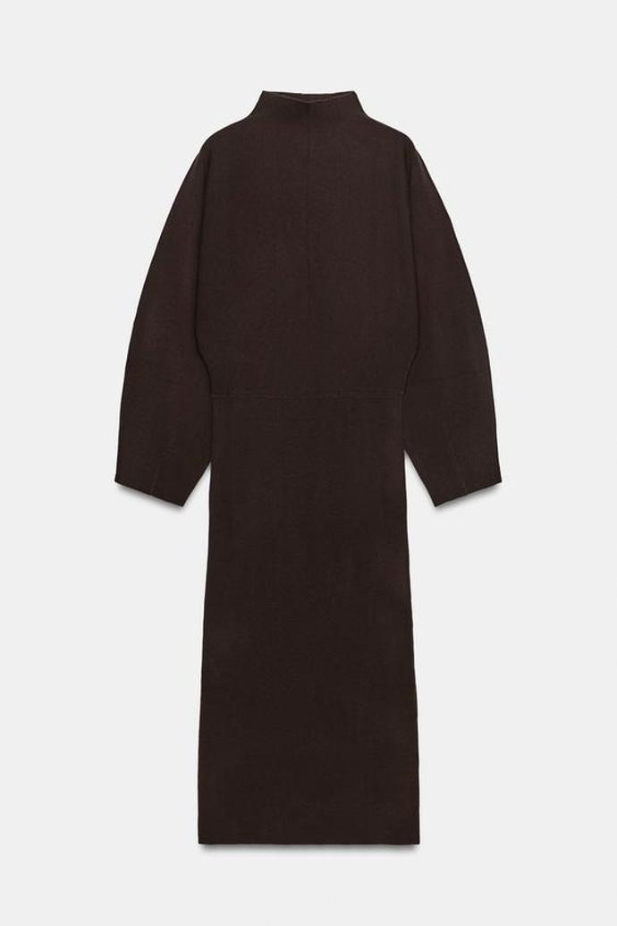 Dlouhé úpletové šaty se stojáčkem, Zara, 999 Kč