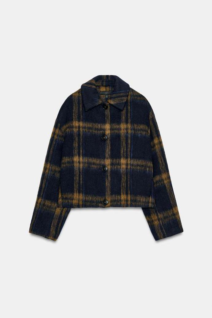 Károvaná bunda bomber, Zara, 1199 Kč