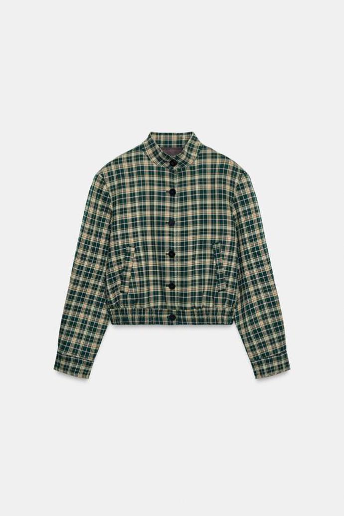 Károvaná bunda bomber, Zara, 1499 Kč