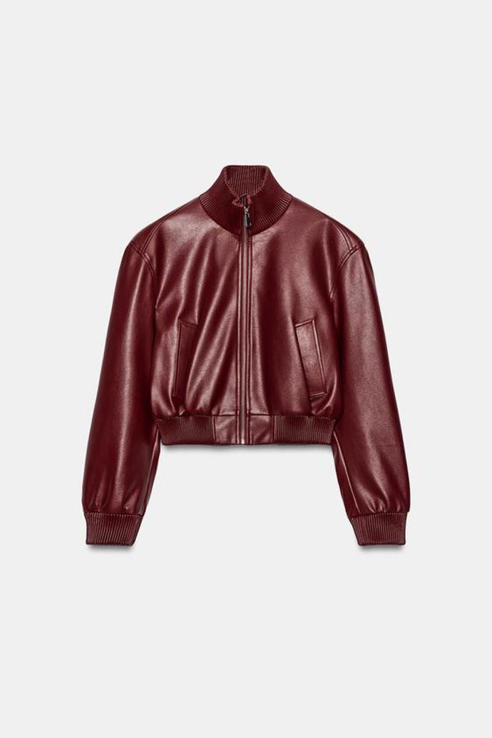 Krátká bomber bunda s vycpávkami, Zara, 1299 Kč