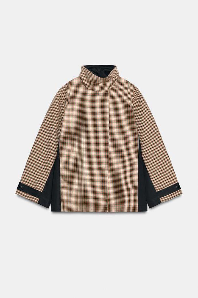 Krátká károvaná parka, Zara, 2599 Kč