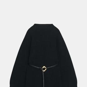Krátké pletené šaty s páskem, Zara, 849 Kč