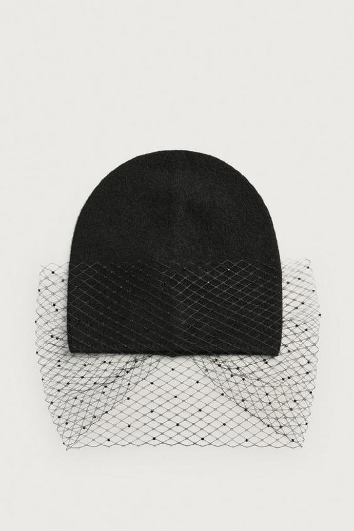 Pletená čepice beanie se síťovinou, Zara, 449 Kč