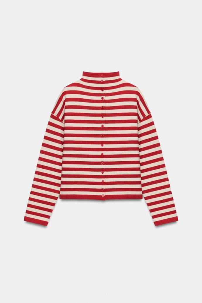 Pruhovan úpletový kardigan, Zara, 799 Kč