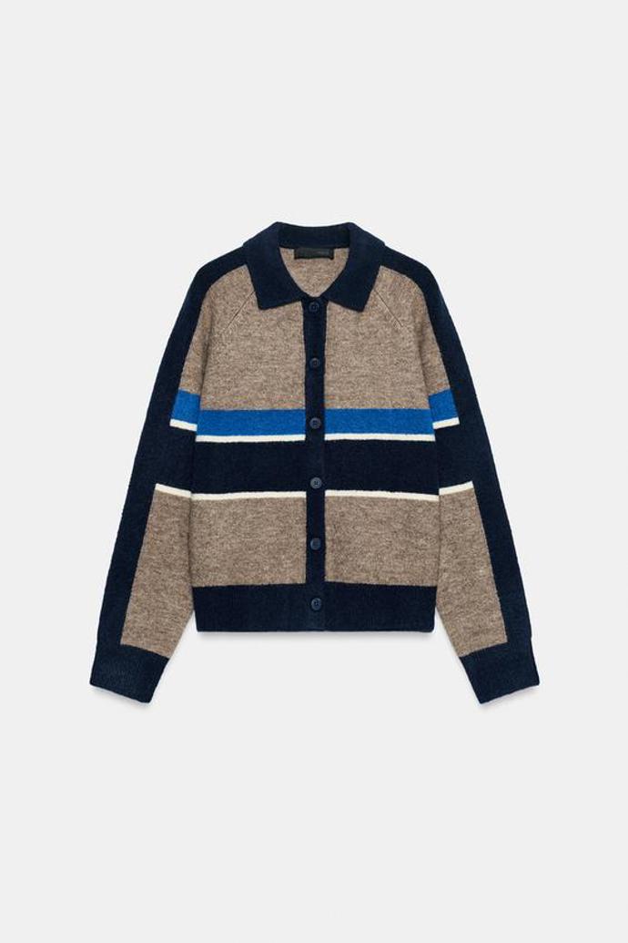 Úpletový polo kardigan, Zara, 849 Kč