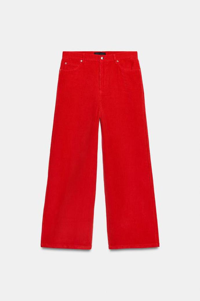Široké manšestrové kalhoty, Zara, 999 Kč