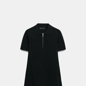 Úpletové krátké šaty s plisováním, Zara, 999 Kč
